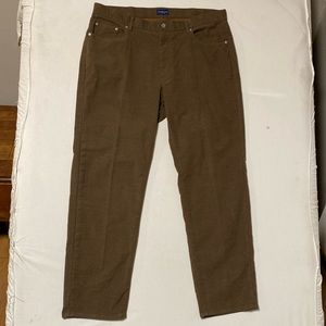 PROPER CLOTH Custom Biella Brown Melange Stretch Moleskin Pants